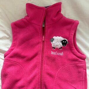 Girls Irish Farmyard Friends Pink Vest